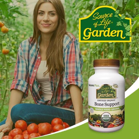 NaturesPlus Source of Life Garden Organic Bone Supplement with AlgaeCal - 1000 mg - Calcium, Magnesium - 120 Vegan Capsules (30 Servings) in Saudi Arabia