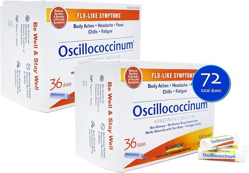 Boiron Oscillococcinum 72 جرعة من الطب المثلي للأعراض الشبيهة بالأنفلونزا (عبوتان من 36) in Saudi Arabia
