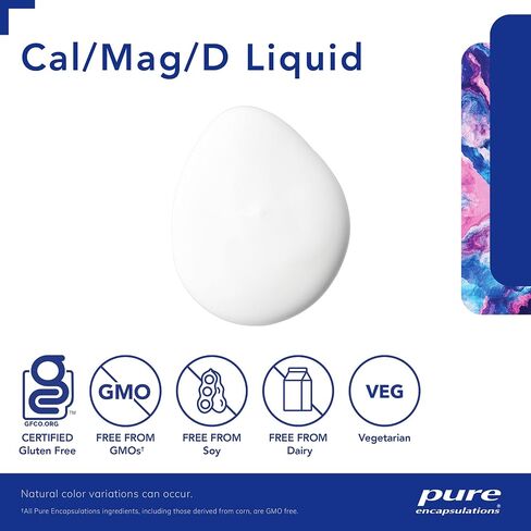 Pure Encapsulations Cal/Mag/D Liquid | Calcium, Magnesium and Vitamin D in a Convenient Liquid Form | 16.2 fl. oz. in Saudi Arabia