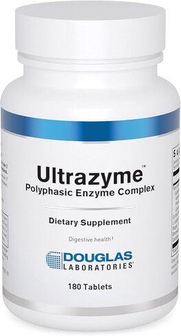 Douglas Laboratories Ultrazyme (Polyphasic Enzyme Complex) | Active Digestive Enzymes to Support Protein and Carbohydrate Digestion* | 180 Tablets in Saudi Arabia