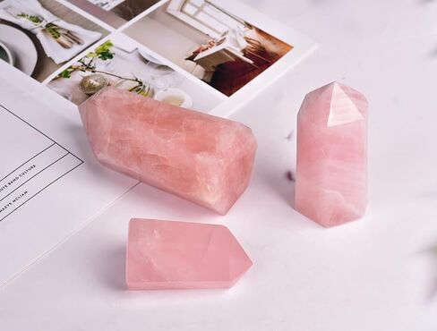 AMOYSTONE African Bloodstone Obelisk Large Healing Crystal Wand Tower 6 Faceted Column Reiki Chakra Meditation Therapy Red 0.6-1.1 LBS in Kuwait