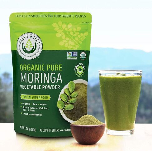 Kuli Kuli Moringa Oleifera Organic Leaf Powder & Green Smoothie, 100% Pure USDA Certified & Non-GMO Moringa Powder, Great with Smoothies, Tea, and Food, 0.4 Ounce, Pack of 20 (KK_PM) in Saudi Arabia