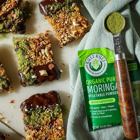 Kuli Kuli Moringa Oleifera Organic Leaf Powder & Green Smoothie, 100% Pure USDA Certified & Non-GMO Moringa Powder, Great with Smoothies, Tea, and Food, 0.4 Ounce, Pack of 20 (KK_PM) in Saudi Arabia