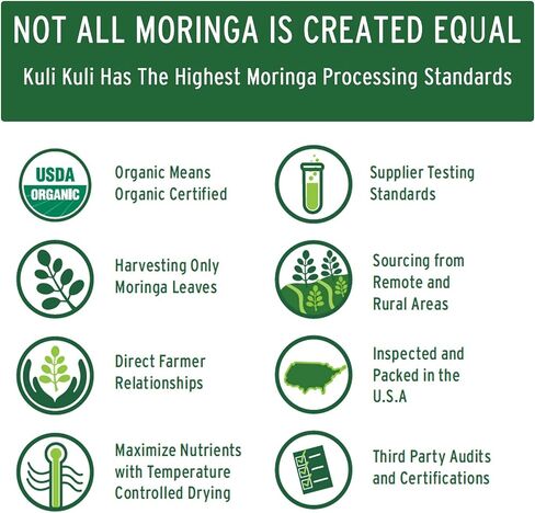 Kuli Kuli Moringa Oleifera Organic Leaf Powder & Green Smoothie, 100% Pure USDA Certified & Non-GMO Moringa Powder, Great with Smoothies, Tea, and Food, 0.4 Ounce, Pack of 20 (KK_PM) in Saudi Arabia