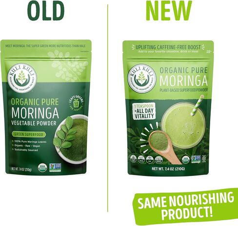 Kuli Kuli Moringa Oleifera Organic Leaf Powder & Green Smoothie, 100% Pure USDA Certified & Non-GMO Moringa Powder, Great with Smoothies, Tea, and Food, 0.4 Ounce, Pack of 20 (KK_PM) in Saudi Arabia