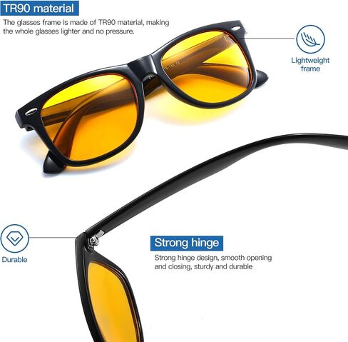 Gysnail Blue Light Blocking Computer Glasses Men/Women, Eye Fatigue Relieve & Better Sleep, Blue Blocker Gaming Glasses in Kuwait