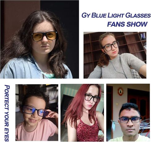 Gysnail Blue Light Blocking Computer Glasses Men/Women, Eye Fatigue Relieve & Better Sleep, Blue Blocker Gaming Glasses in Kuwait