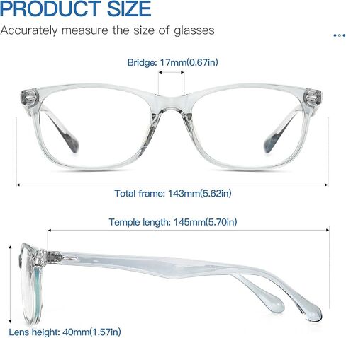 نظارات كمبيوتر Gysnail Blue Light Blocking للرجال/النساء، تخفف من تعب العين ونوم أفضل، نظارات ألعاب Blue Blocker in Kuwait
