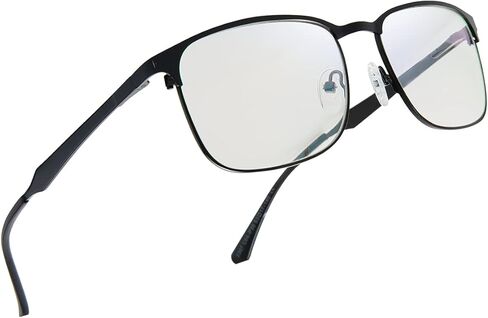 نظارات Leaead لحجب الضوء الأزرق بإطار معدني مانع للضوء الأزرق ومضادة لإجهاد العين ومضادة للأشعة فوق البنفسجية للكمبيوتر/الألعاب/التلفزيون/الهواتف للرجال in Kuwait