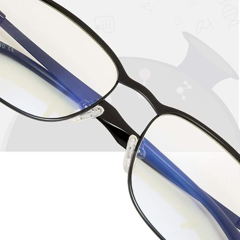 نظارات Leaead لحجب الضوء الأزرق بإطار معدني مانع للضوء الأزرق ومضادة لإجهاد العين ومضادة للأشعة فوق البنفسجية للكمبيوتر/الألعاب/التلفزيون/الهواتف للرجال in Kuwait