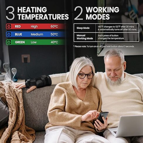 Heated Shoulder Wrap for Men Women, Electric Heating Pad Strap for Shoulder, Shoulder Heating Pad, Heated Shoulder Braces, 3 Heat Settings in Kuwait