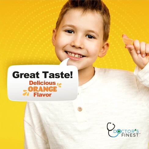 Doctors Finest Vitamin C Gummies for Kids – Vegan, GMO Free & Gluten Free – Great Tasting Orange Flavor Pectin Chews – Kids Dietary Supplement – 250mg of Vitamin C – 90 Jellies [45 Doses] in Kuwait