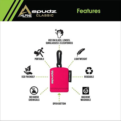 SPUDZ Classic | Microfiber Cloth Screen Cleaner and Lens Cleaner | Open Bottom | Alpine MTN. Camo | 6 x 6 Inches in Kuwait