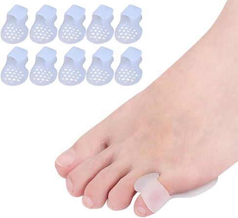 5 Pairs-Pinky Toe Cushion Splint, Gel Toe Separators, Little Toe Straightener with Loop, Pinky Toe Separators for Men Women, Prevent Blisters, Corn, Pain Relief (5 Pairs-Skin) in Kuwait