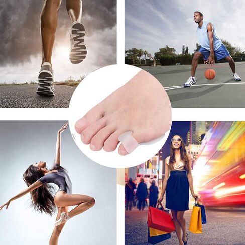 5 Pairs-Pinky Toe Cushion Splint, Gel Toe Separators, Little Toe Straightener with Loop, Pinky Toe Separators for Men Women, Prevent Blisters, Corn, Pain Relief (5 Pairs-Skin) in Kuwait