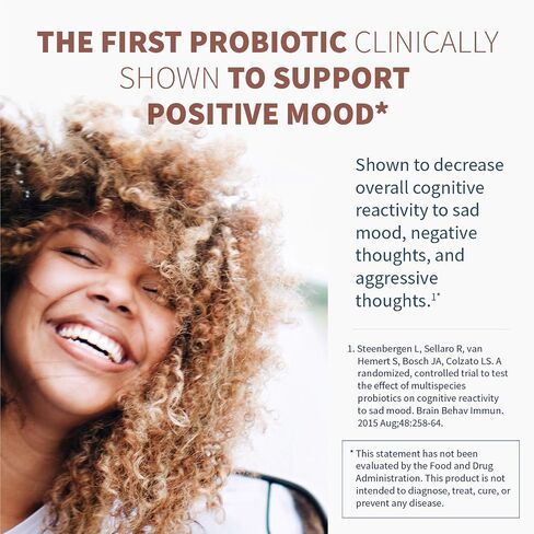 Klaire Labs Mood Probiotic Powder Target gb-X with Bifidobacterium & Lactobacillus, Clinically Demonstrated to Promote Positive Mood, Shelf-Stable & Hypoallergenic for Men & Women (30 Packets) in Saudi Arabia