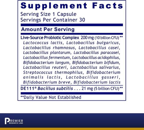 Premier Research Labs Microbiome-18 - Features Probiotic Formula Containing 18 Beneficial Strains & 15 Billion CFUs Per Cap - Supports Intestinal Microbial & Gut Health - 30 Plant-Source Capsules in Saudi Arabia