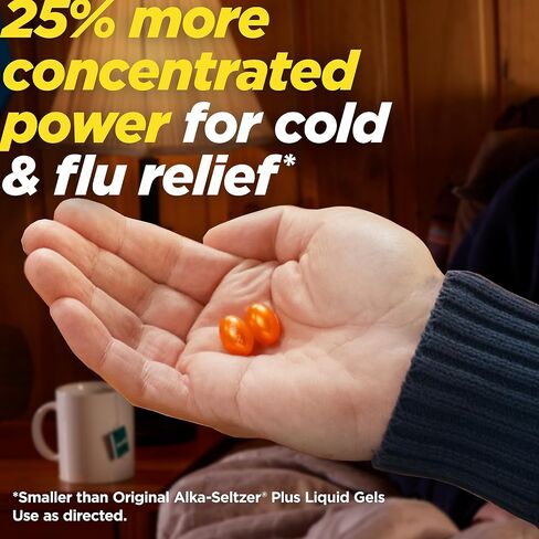 Alka-Seltzer Plus Maxiumum Strength Cough, Mucus & Congestion, Day+Night,  PowerMax Liquid Gels, 24ct in Kuwait