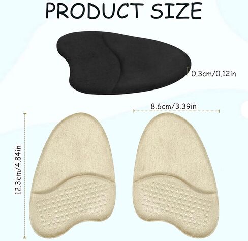 وسادات مشط القدم للنساء، وسادات مريحة للكعب العالي، وسائد مضادة للانزلاق لكعب الحذاء، وسائد للقدم للسيدات ذات الكعب العالي، وسادات قدم هلامية، وسادات مخملية لمقدمة القدم، وسادات نعل الكعب 3 أزواج (أسود بيج شفاف) in Kuwait