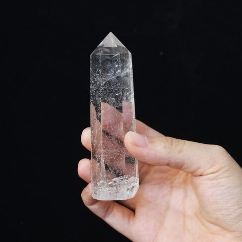 KINO Natural Amazonite Stone Blue Calcite Crystal Quartz Tower Healing Wand Point Faceted Prism Carved Stone Figurine Meditation Therapy (Amazonite) in Saudi Arabia
