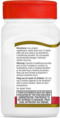 21st Century D3 400 IU Orange Chewable Tablets, Gluten free, 110 Count (Pack of 3) in Saudi Arabia