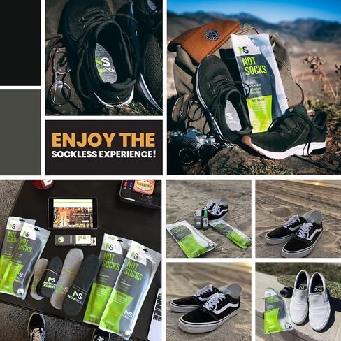 NotSocks Sockless Solution Bamboo Charcoal Flat Odor Absorbing Women Insoles for Shoes and Foot Insoles for Men - Thin Shoe Insoles - Comfort Insoles for Men & Women (Grey) in Saudi Arabia