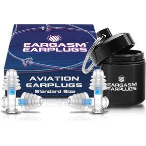 Eargasm Aviation Earplugs - Kids Airplane Small Ears Ear-Plugs for Ear Pressure Relief on Flights for Kids - High Altitude Air Travel Essential Earplugs for Kids, Women, Men with Small Ears