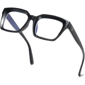 aisswzber Blue Light Blocking Glasses,Computer Reading/Gaming/TV/Phones Glasses for Women Men Thick Square Frame 2105 in Saudi Arabia