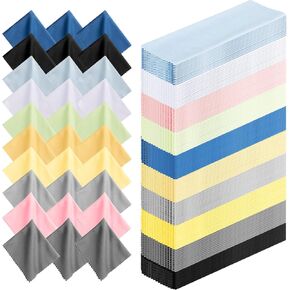 200 Pcs Microfiber Glasses Cleaning Cloth Eyeglasses Cleaner Wipes Multi Color Lens Screen Cleaning Cloth for Glasses, Cameras Lens, Cell Phone, LCD TV Screens, Laptops, Tablets, and More, 6 x 7 Inch
