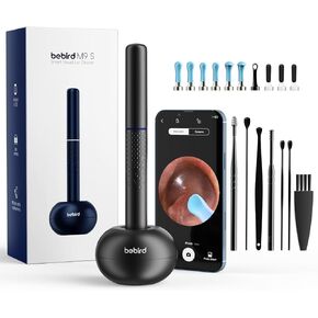 Ear Wax Removal Tool with Camera, Ear Cleaner with 7 Pcs Ear Set and 10 Replacement Soft Ear Spoons,10 megapixels HD Ear Camera, Earwax Removal with 6 LED Lights (Black) in Kuwait