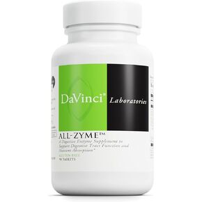 DAVINCI Labs All-Zyme - Dietary Supplement to Support Digestive Tract Function and Nutrient Absorption - with Calcium, Pepsin, Bromelain, Papain, Pancreatin and More - Gluten-Free - 90 Tablets in Kuwait