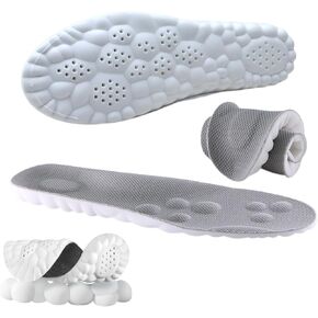 Ultra Comfort Insoles - Cloud 4D Insoles - Revolutionary Orthopedic Insole - Plantar Fasciitis Feet Insoles - Shock Absorption Inserts Arch Insoles (Men 4-4.5/Women 5.5-6, 1Pair Black)