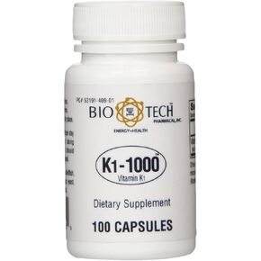 Bio-Tech - K1-1000 (Vitamin K-1) 100 Capsules in Saudi Arabia