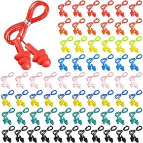 Xuhal 200 Pairs Corded Ear Plugs Bulk Silicone Earplugs Noise Reduction Ear Plugs with String Hearing Protection Reusable Ear Plugs for Kids Adults Sleeping Swimming Noise Canceling in Saudi Arabia