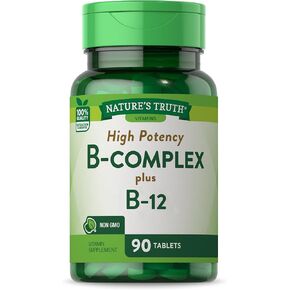 حقيقة الطبيعة فيتامين ب المركب | بلس ب12 | 165 حبة | نباتي، غير معدّل وراثيًا وخالي من الغلوتين in Kuwait