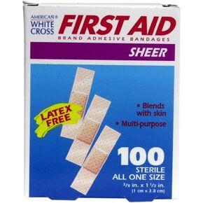 Dukal Sheer Adhesive Bandages 3/8" x 1-1/2" (Box of 100) in Saudi Arabia