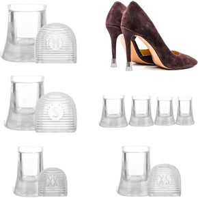 سيبا نعل واقي للكعب للاحذية، اغطية مطاطية، طقم اصلاح الاكواب والاكواب، مشبك للكعب السفلي، غطاء بديل للاحذية لحفلات الزفاف في الهواء الطلق والحديقة والحفلات، 4 مقاسات XS وS وM وL (6 ازواج اسود) in Kuwait