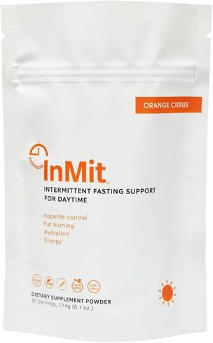 InMit Daytime Intermittent Fasting Support Drink That Provides Nourishment with 9 Essential Ingredients Electrolytes | Vegan-Friendly, Gluten-Free, Non-GMO, Dairy-Free | Orange Citrus in Saudi Arabia