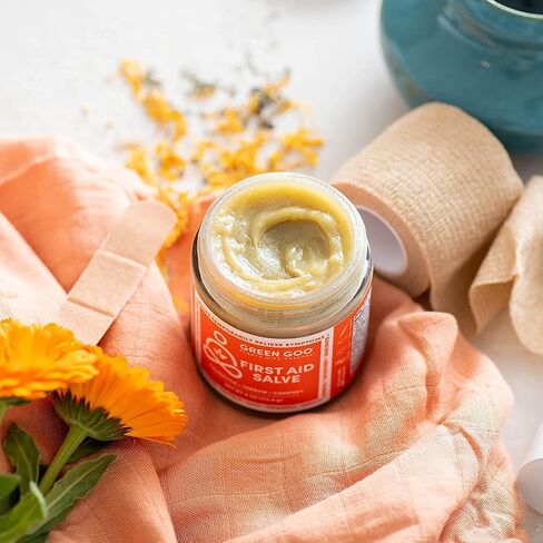 Green Goo First Aid salve, All-Natural Cream for Healing Cuts, Scrapes, Blisters, Chafing, Sunburns & More, 4 Oz in Kuwait
