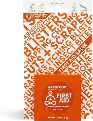 Green Goo First Aid salve, All-Natural Cream for Healing Cuts, Scrapes, Blisters, Chafing, Sunburns & More, 4 Oz in Kuwait