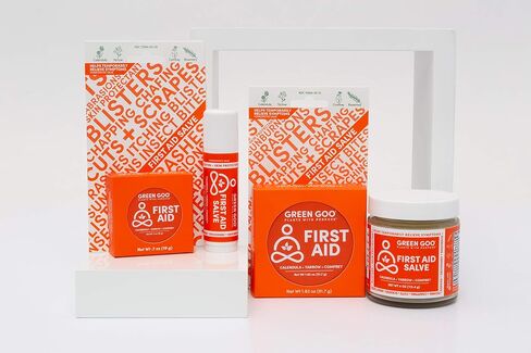 Green Goo First Aid salve, All-Natural Cream for Healing Cuts, Scrapes, Blisters, Chafing, Sunburns & More, 4 Oz in Kuwait