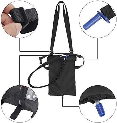 غطاء حقيبة البول مع غطاء حقيبة القسطرة القابل للفصل، حامل كونسيلر للبطن من فولي قسطرة مع إبزيم سريع الفك حزام فخذ، مقاوم للماء. in Kuwait