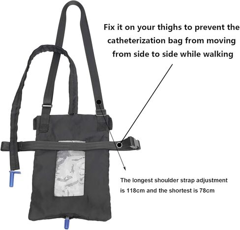 غطاء حقيبة البول مع غطاء حقيبة القسطرة القابل للفصل، حامل كونسيلر للبطن من فولي قسطرة مع إبزيم سريع الفك حزام فخذ، مقاوم للماء. in Kuwait