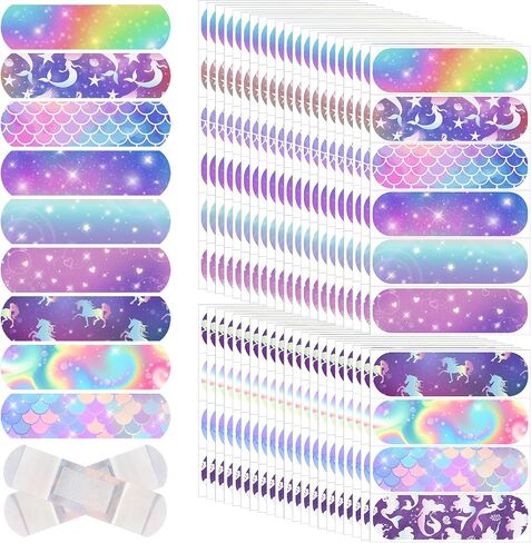 Patelai 300 Pieces Kids Bandages Bulk 10 Styles Children's Adhesive Bandages Flexible Colorful Cute Cartoon Bandages Waterproof Breathable Stickers Protection Care Cuts for Girls Boys(Spider) in Kuwait