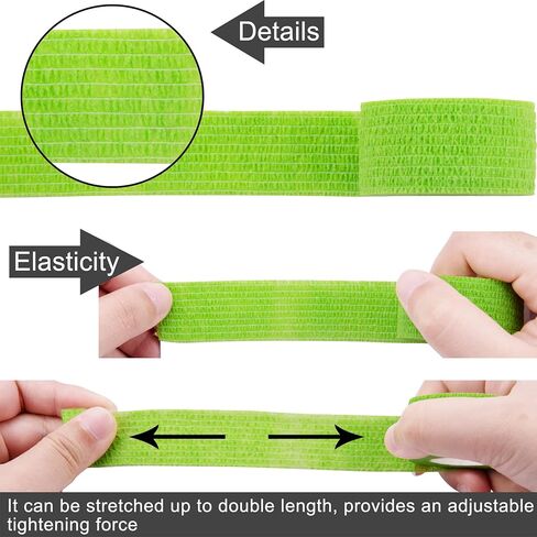 BQTQ 108 Rolls Self Adhesive Bandage Wrap 1 Inch Black Self Stick Bandage Athletic Wrap Tape Self Adherent Wrap Stretch Bandages Wraps Tape for Wrist Ankle Swelling Sprains in Kuwait