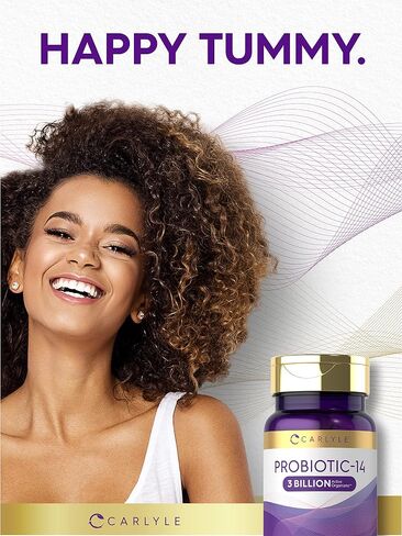 Carlyle Probiotic for Women & Men | 3 Billion CFU | 60 Capsules | 14 Strains | Non-GMO & Gluten Free in Saudi Arabia
