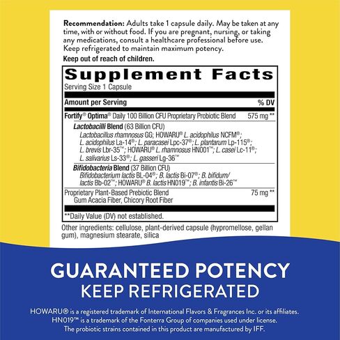 Nature’s Way Fortify Optima Daily Probiotic, 100 Billion, 15 Strains, Digestive & Immune Support*, with Prebiotics, 30 Capsules in Saudi Arabia