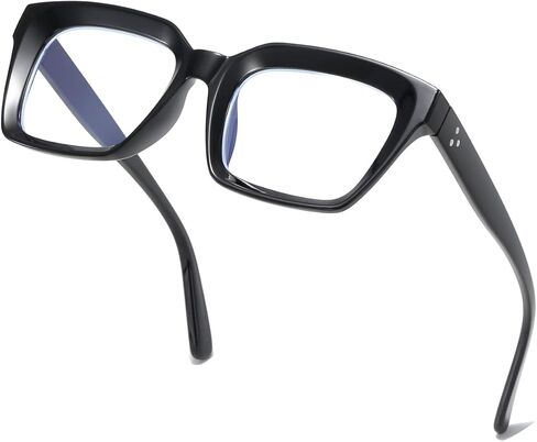 aisswzber Blue Light Blocking Glasses,Computer Reading/Gaming/TV/Phones Glasses for Women Men Thick Square Frame 2105 in Kuwait