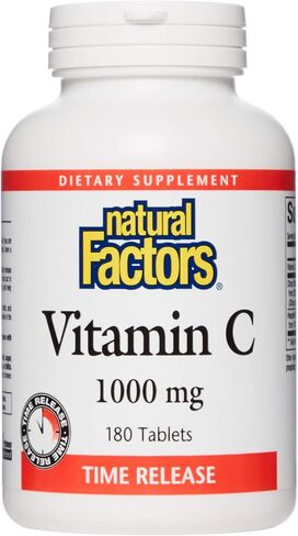 Natural Factors، فيتامين C 1000 مجم، دعم مضاد للأكسدة في الوقت المناسب للمناعة وصحة العظام in Kuwait