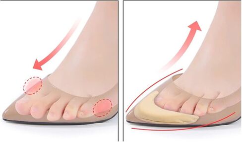 زوجان من وسادات حشو أصابع القدم، حشوات حشو أحذية قابلة لإعادة الاستخدام، حشو إسفنجي لأصابع القدم للنساء بكعب عالٍ، سدادة إصبع القدم، نصف إسفنجة، نعال للقدم، وسادات مضادة للألم، حشو أحذية in Kuwait